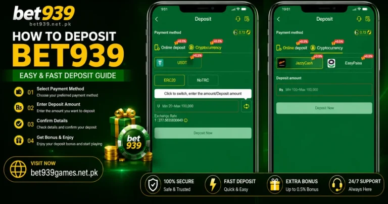Deposit methods in bet939 apk