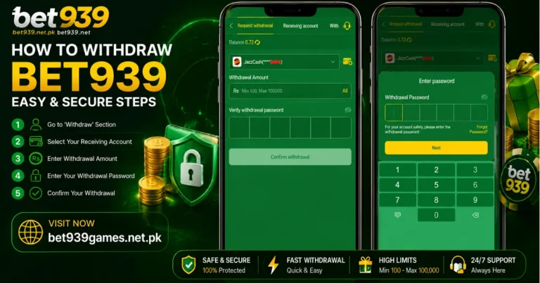 Withdrawal methods in bet939 app