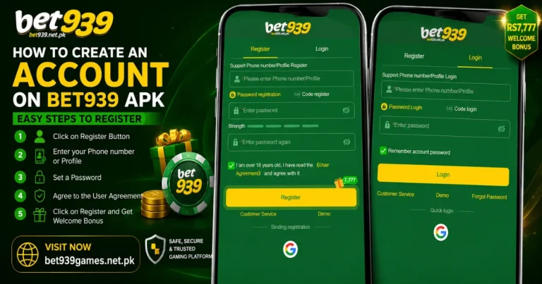 create an account on bet939 game apk